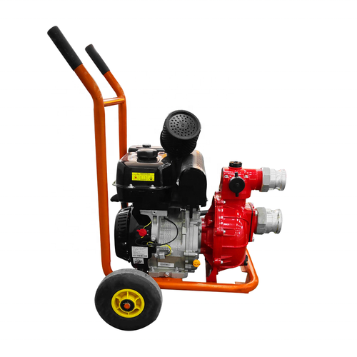 air-cooling electric start diesel engine with big wheels 2 3 inches high lift fire water pump