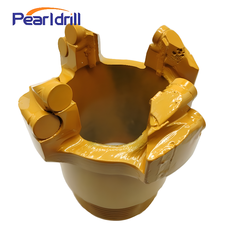 Flat PDC rib core drill bit for gas and oil exploration