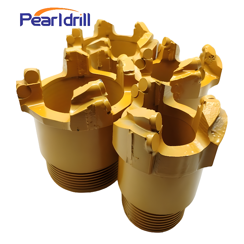 Flat PDC rib core drill bit for gas and oil exploration
