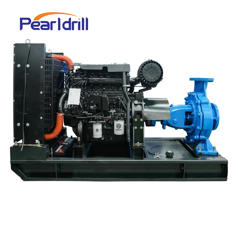High pressure diesel engine water pump for agricultural irrigation and mining flushing