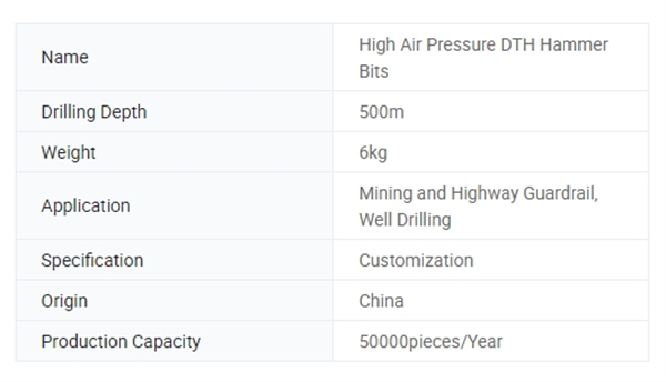 High Wind Pressure 140 Clasp Type 8 Key DTH Drilling Bit