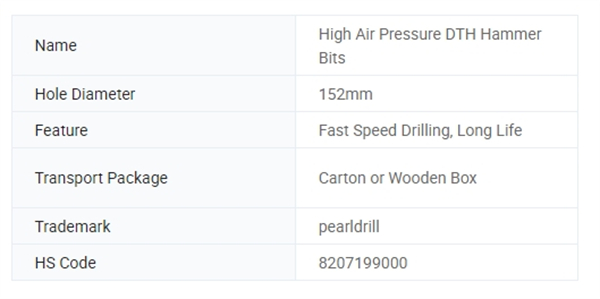 QK3 High Air Pressure DTH Hammer Bits