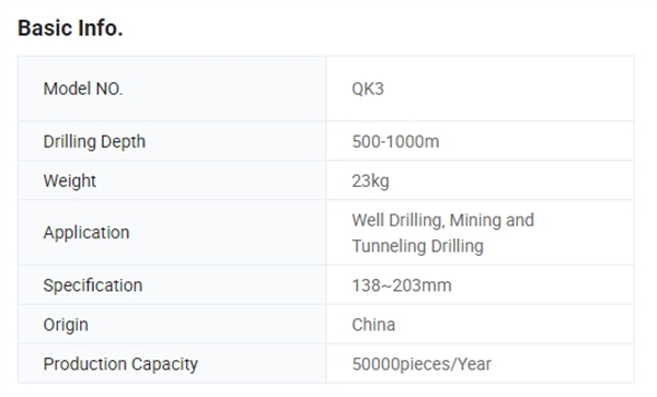 QK3 High Air Pressure <a href=https://www.gzpearldrill.com/en/DTH-HAMMER-BITS.html target='_blank'>DTH hammer</a> Bits