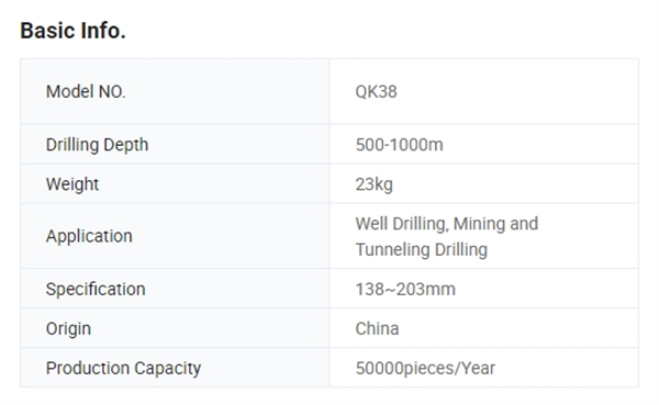 QK38 High Air Pressure <a href=https://www.gzpearldrill.com/en/DTH-HAMMER-BITS.html target='_blank'>DTH hammer</a> Bits