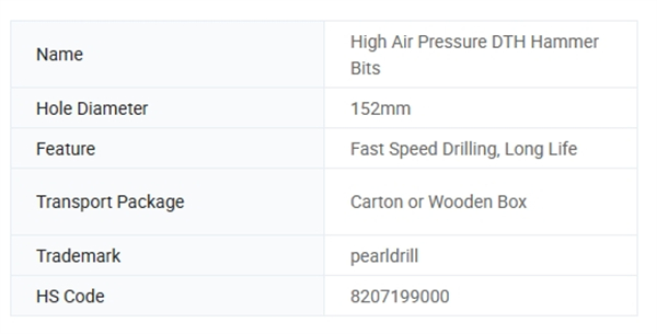 QK39 High Air Pressure DTH Hammer Bits