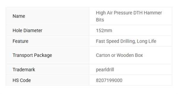 Qk15 High Air Pressure DTH Hammer Bits
