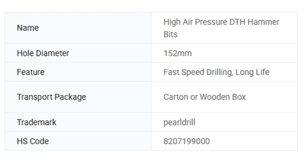 Pearldrill3高气压潜孔锤钻头