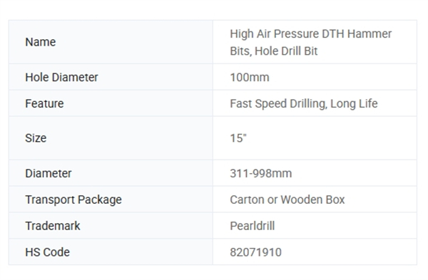 High Strength DTH Hammer Bits