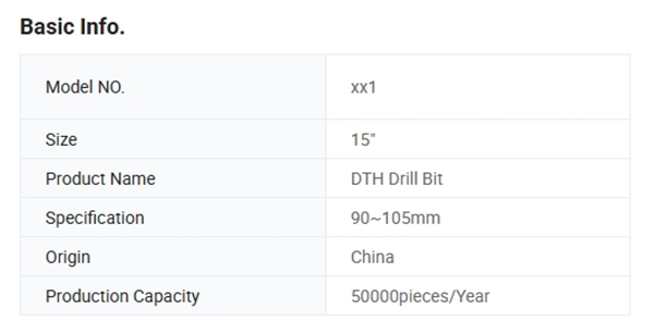 China Products High Air Pressure DTH Drilling Hammer