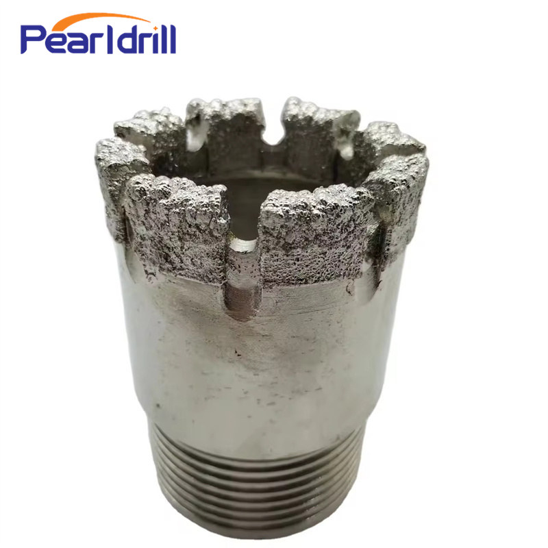 Electroplated diamond double-tube coring bit for geological drilling wells