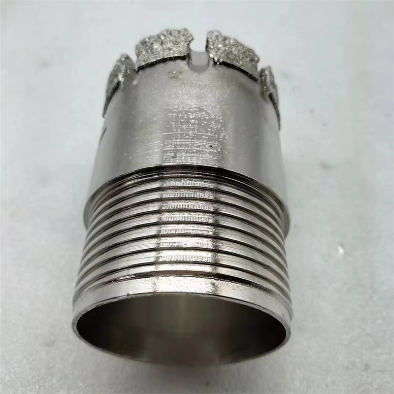 Electroplated diamond double-tube coring bit for geological drilling wells